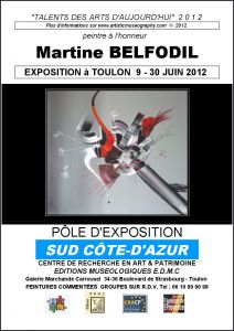 Exposition au C.R.A.C.P. de Toulon de la Peintre Martine BELFODIL